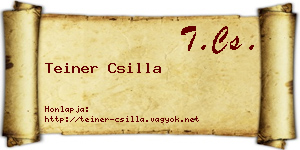 Teiner Csilla névjegykártya